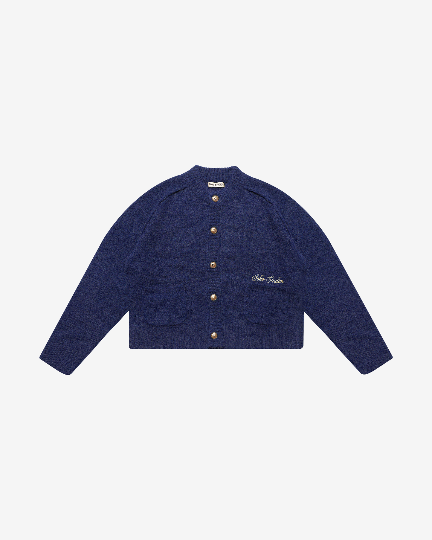 ROYAL BLUE ALPACA CARDIGAN