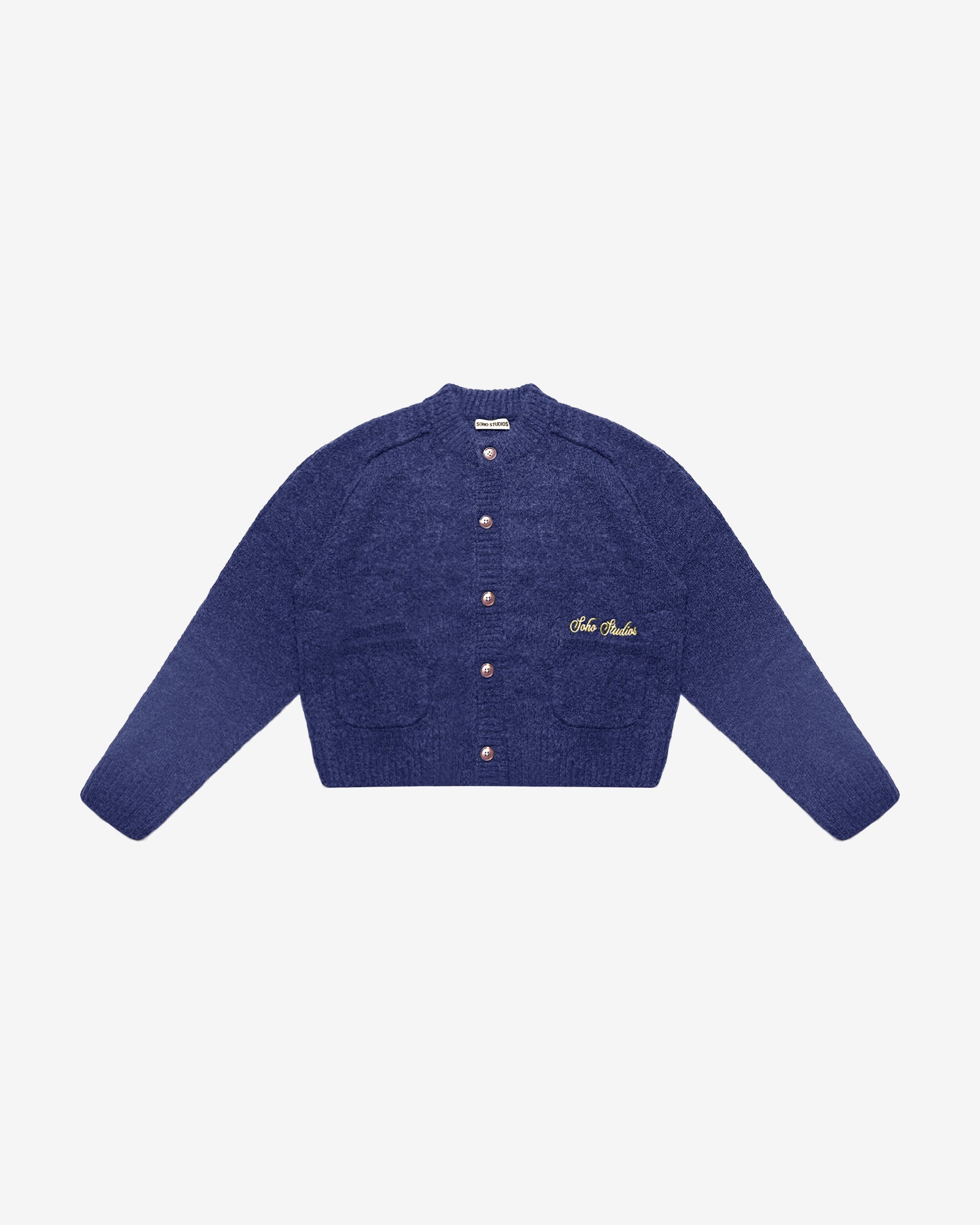 ROYAL BLUE ALPACA CARDIGAN
