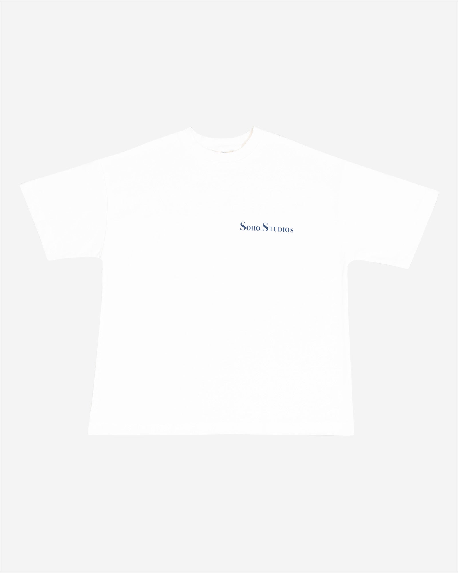 Soho Studio VINTAGE WHITE 'GRAFTER' T-SHIRT with a white background