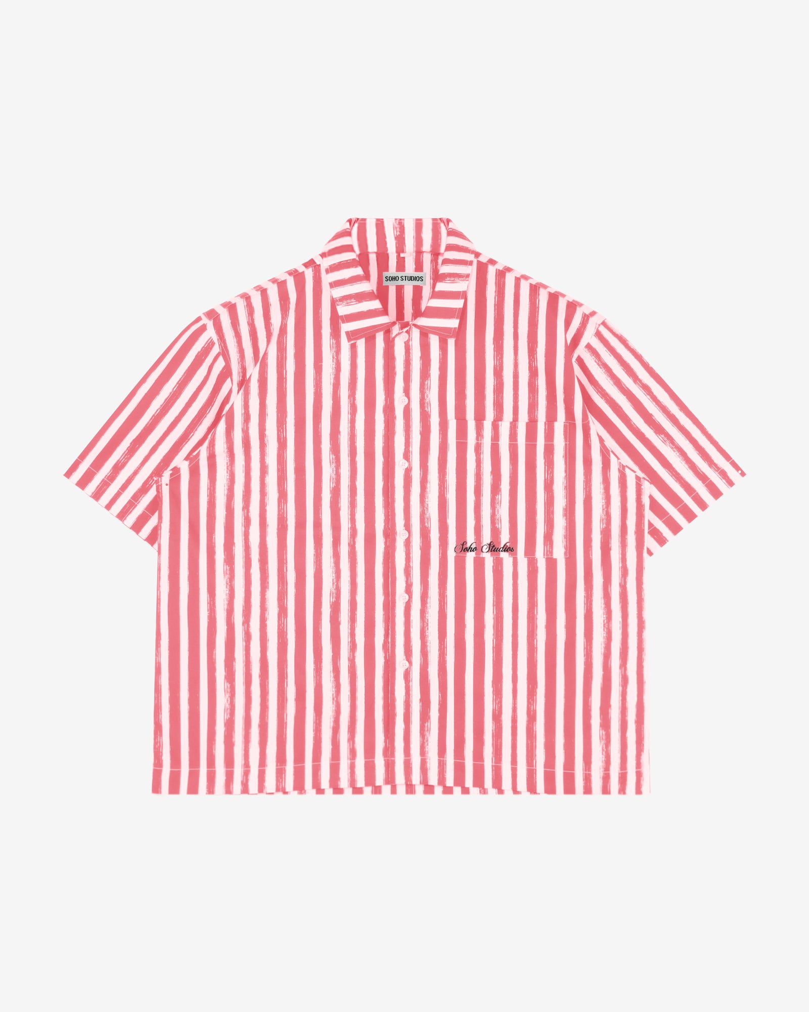 SOHO STUDIO PINK 'BRUSHSTROKE' STRIPED SHIRT