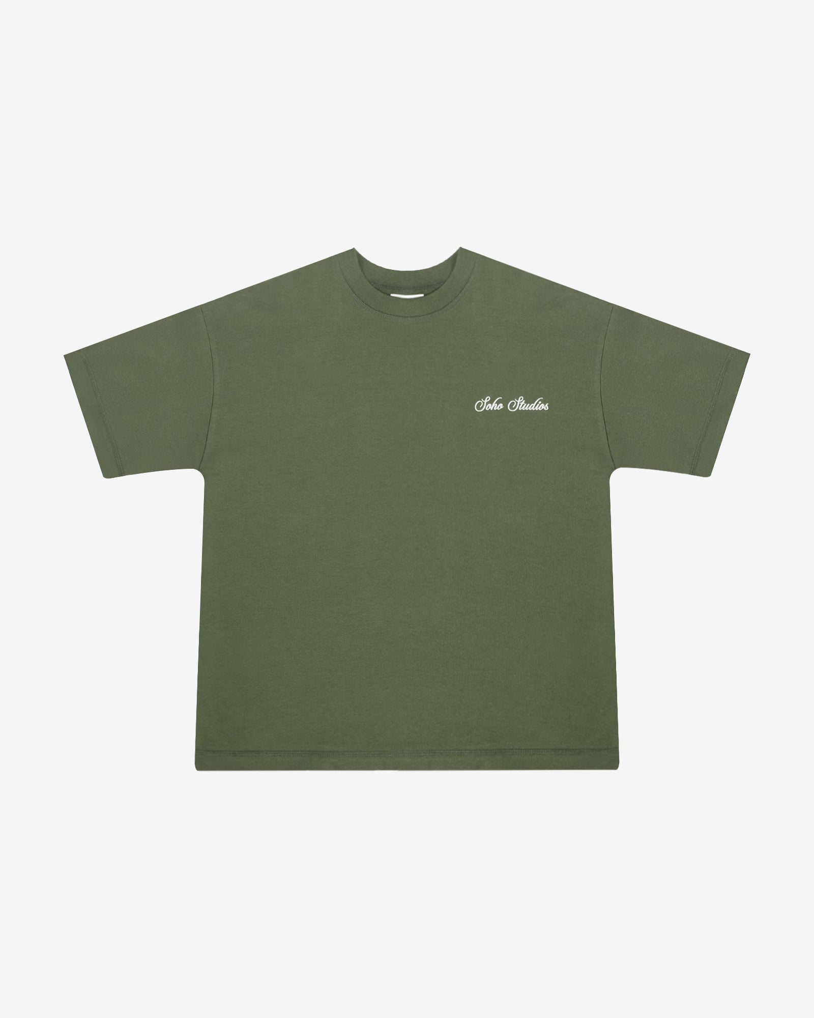 SOHO STUDIO OLIVE GREEN 'SIGNATURE' T-SHIRT