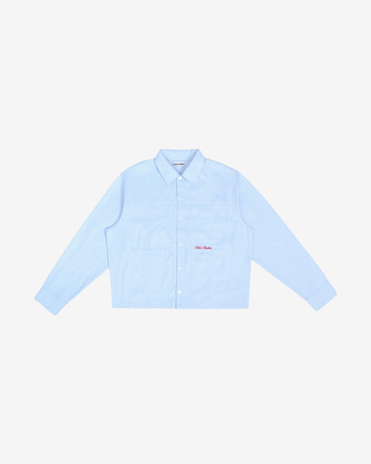 BLUE STRIPED 'TRUCKER' SHIRT