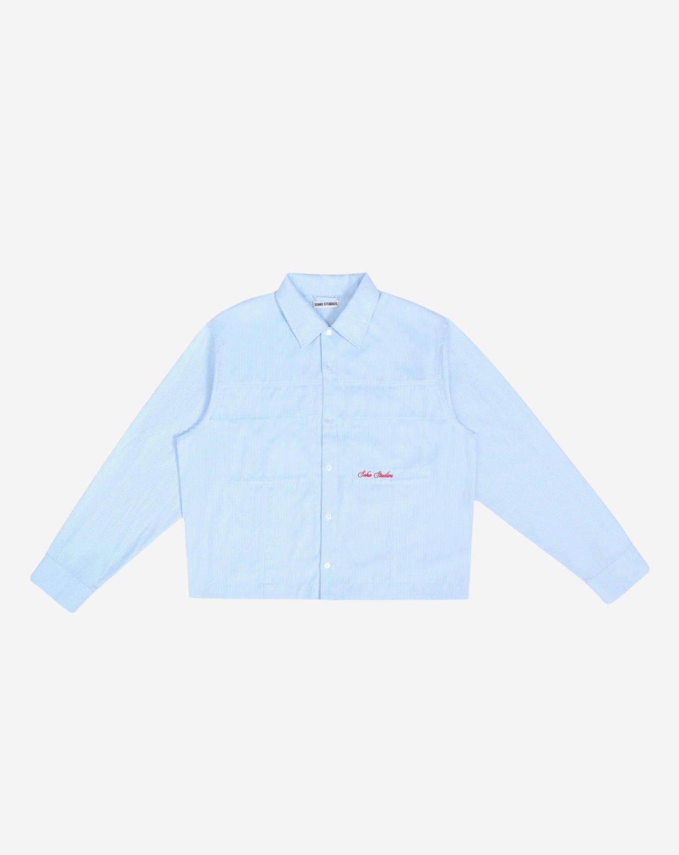 BLUE STRIPED 'TRUCKER' SHIRT